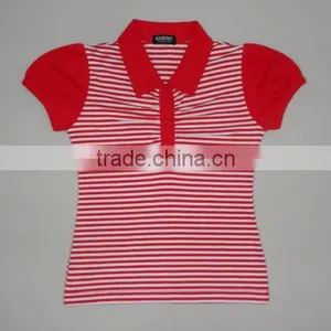 Child Clothes, Kid Striper T-shirt, Kids Girl Yarn Dyed Clothing no Minimum thumbnail-1