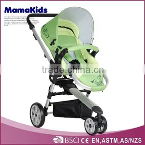 European Style Aluminium Baby Stroller With Car Seat Carry Cot thumbnail-1
