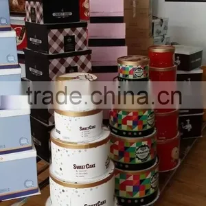 Professional Round Shaped Color Rigid Paper Gift Box thumbnail-4