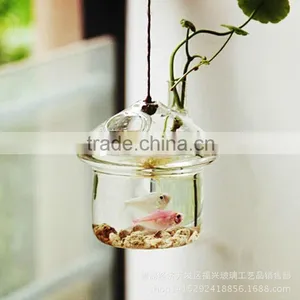 Wholesale Mushroom Shaped Glass Vase for Plant or Small Fish thumbnail-1