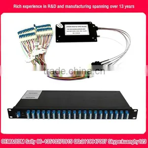Fiber Optic Passive 50GHz/100GHz/200GHz DWDM OADM Modules 16 Channels Duplex DWDM AAWG Mux Demux OEM Factory thumbnail-4