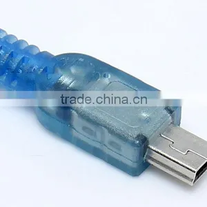 Transparent Blue USB2.0 Cable Male to Mini 5PIN 5m thumbnail-3