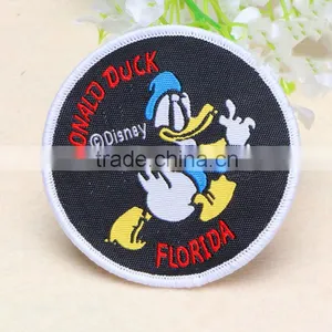Hot Selling Custon High Quality Duck Iron on Woven Patch/woven Badge thumbnail-1