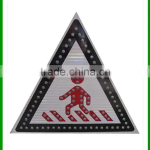 Solar Powered Crosswalk Traffic Road Sign thumbnail-2