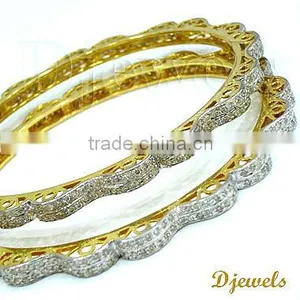 Diamond Gold Bangles, Diamond Bangles, Bangles Jewelry thumbnail-1