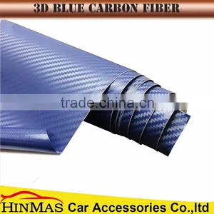 Hinmas Full Car Body Wrap 3d Carbon Fiber Vinyl Blue for Color Changing thumbnail-1