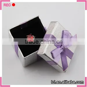 Customized Color Paper Packaging Box With Ribbon, for Ring Hard Paper Gift Box thumbnail-1