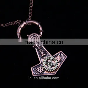 New Arrival Pop Steampunk Anchor Chain Statement Necklace With Gear Wheel 2015 Yiwu Fashion Jewelry Hot Sale thumbnail-1