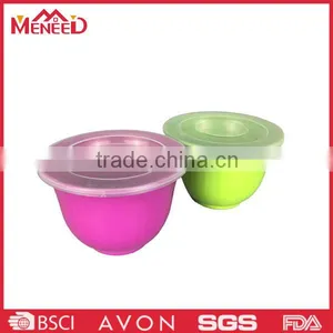 Market New Arrival Candy Color Durable Plastic Bowl With Lid thumbnail-1