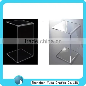 Plexiglass Side Shelf Table Perspex Waterfall Accent Tables Acrylic Desk thumbnail-1