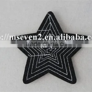 New Fashion White Color Custom Star Design Sequin Applique Star Pattern Embroidery Patch for Jeans thumbnail-5