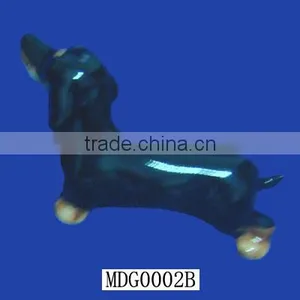 Hand Made Vintage Ceramic Dog Figurine Black Dacnsund thumbnail-1