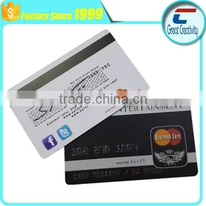 Hico/ Loco Magnetic Stripe Plastic Silver Embossed PVC Business Card thumbnail-1