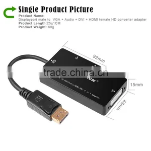 Voxlink New High Speed Gold Plated DisplayPort TO VGA/Aduio/HDMI/DVI Cable Adapter for Macbook thumbnail-1