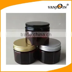 PET Jar 50g 100g 150g 250g Amber Plastic Jar With Metal Lid for Sale thumbnail-1
