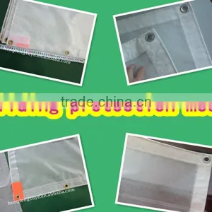 White Color 100% Polyester Fire Resistant PVC Building Protection Mesh Sheet Manufacturer thumbnail-1