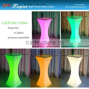 Glowing Great Led Bar Stool/led Plastic Bar Table/led Rechargeable Color Changing Table thumbnail-1