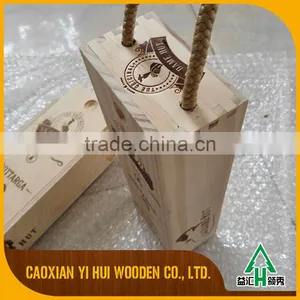 Wholesale Wine Single Bottle Wooden Box With Metal Lock thumbnail-2