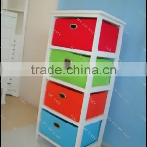 Bedside Cabinet Made by Solid Wood and Plastic thumbnail-1