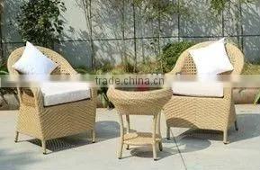 Outdoor Modern Wicker Dining Set thumbnail-1