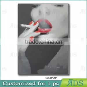 Amazon Hotselling 100% Handmade Wall Art Beautiful Girl Sex Oil Picture Painting thumbnail-3