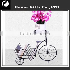 Fashion Design Wrought Iron Bicycle Plant Stand Decoration Bicycle Flower Stand thumbnail-3