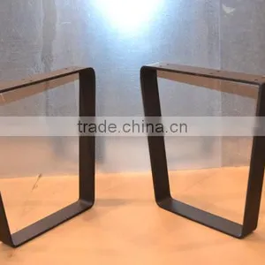 Wholesale 28 Inch Metal Flat Steel Black Coated Wood Furniture Feet thumbnail-1