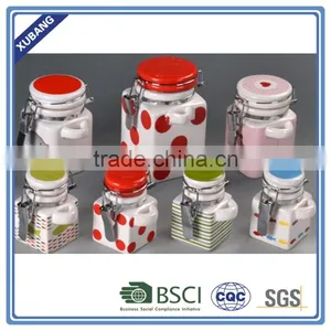 Square Candy Jar With Stainless Steel Jar Lid thumbnail-1