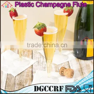NBRSC Promotional Disposable Hard Plastic Champagne Flutes Party Wine Glasses Cups thumbnail-6