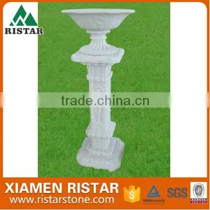 Natural White Granite Stone Garden Flower Pot thumbnail-1