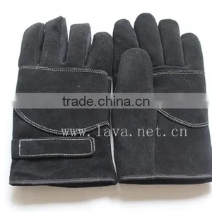 Cow Split Leather Roping Gloves/Outdoor Gloves for Fast Roping thumbnail-1