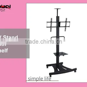 Metal Plasma Monitor Metal Display Holder Rotated TV Stand With Shelf thumbnail-6