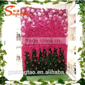 Outdoor Artificial Flower for Wall Decoration Backdrop Artificial Flower Wall for Wedding and Other Events thumbnail-3