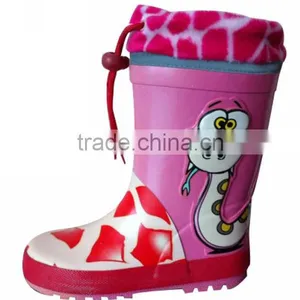 Children Warm Rubber Rain Boots thumbnail-1