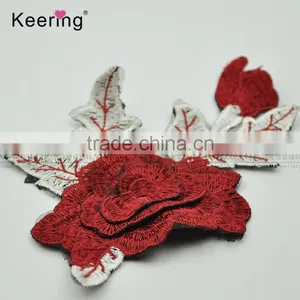 2017 New Arrival Designs Garment Accessoriesl Embroidery Patch Flower Decoration From Keering WEF-760 thumbnail-1