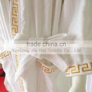 Wihte With Embroidery Autumn And Winter Design Fashion Family Robes Shower Homewear Coral Fleece thumbnail-5