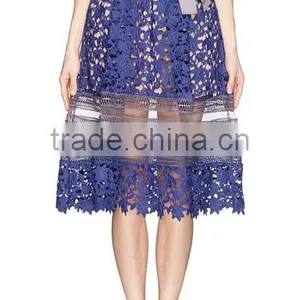 Honeycomb Mesh With Textured Lace Transparent Trims Skirt thumbnail-1