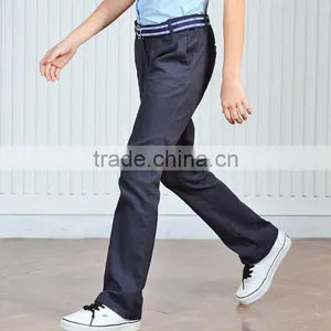 Wholesale Cotton Khaki School Pants With Elastic Waist For Juniors Boys thumbnail-4