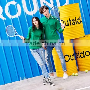 Factory Wholesale High Quality 220g 100% Cotton Long Sleeve Polo Shirt thumbnail-1