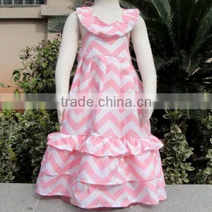Eco-friendly Material Used Pop Hot Sale Maxi Ruffle Dress Made in China thumbnail-1