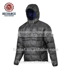 Men Gray Goose Warm Down Jacket With Hood thumbnail-1