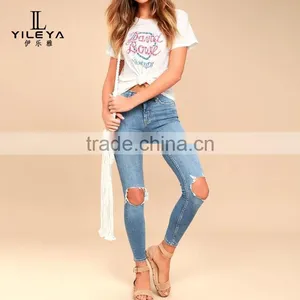 2017 New Fashion Oem Customize Ladies Ripped Jeans,fashion Jeans for Girl 2017,high Waisted Ripped Jeans thumbnail-1
