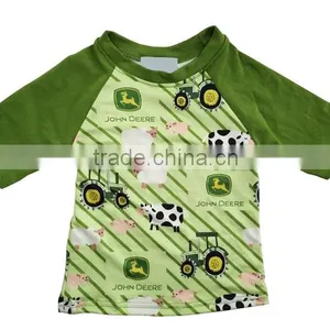 Wholesale Kids Summer Raglan Boy Spring Clothes Tractor Pattern Children Boutique From China thumbnail-1