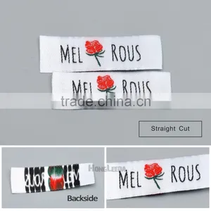 Customized Garment Shoe Labels/woven Labels/embroidered Tag Width Below 2.5cm WEF-001 thumbnail-1