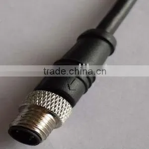 M8 Male Molding Type Straight Waterproof Connector thumbnail-1