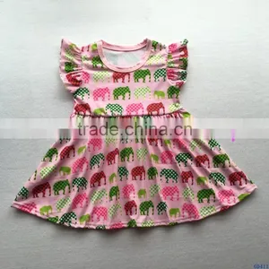 Remake Cotton Baby Summer Dress Kids Flutter Sleeves Clothes Baby Pearl Dress Outfit thumbnail-5