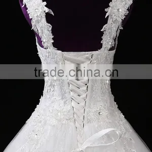 Harness Sexy Mermaid Lace Mermaid Color Wedding Dress Bridal for Bride V-neck Bridal Dress Custom Made Wedding Dress 2017 thumbnail-3