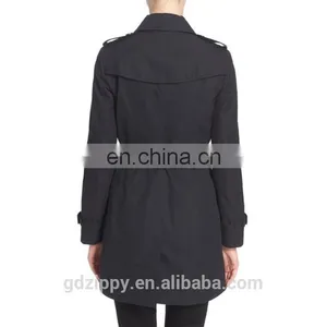 China Wholesale Black Trench Coat For Women thumbnail-3