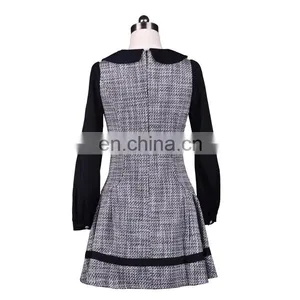 Wholesale Clothing Elegant Fashion Bow Collar Long Sleeve Autumn Dress 2014 thumbnail-2