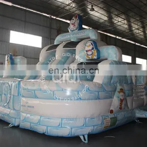 Winter Theme Three Part Obstacle Course Inflatable Bouncer With Slide thumbnail-2
